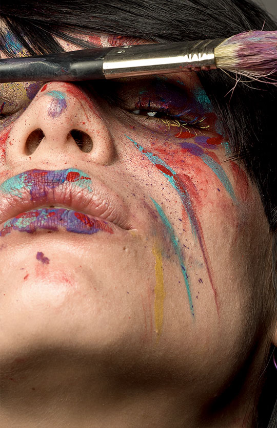 maquillaje creativo con pintura en Barcelona